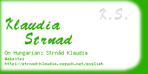 klaudia strnad business card